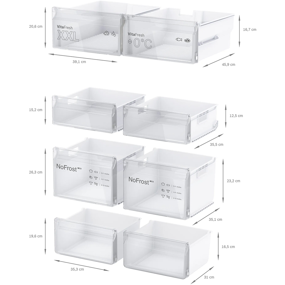 Kyl & Frys Bosch Side by Side Serie 4 KFN96VPEA French Door Silver