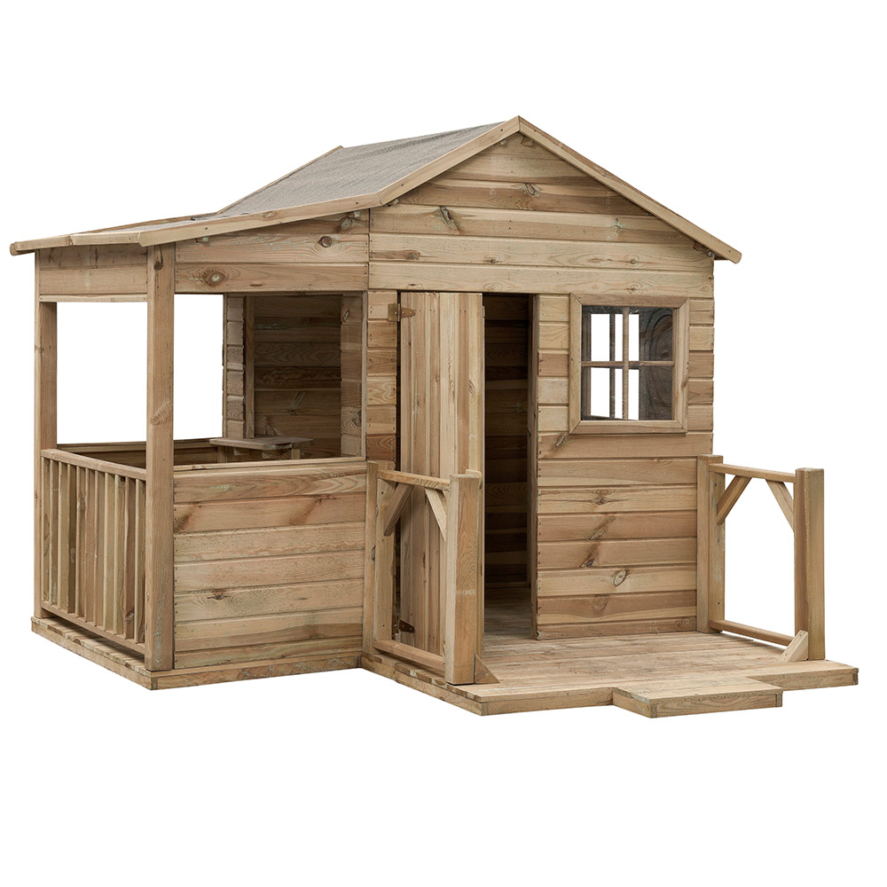 Lekstuga Jabo Lara 4,5 m² Trästuga med Sadeltak