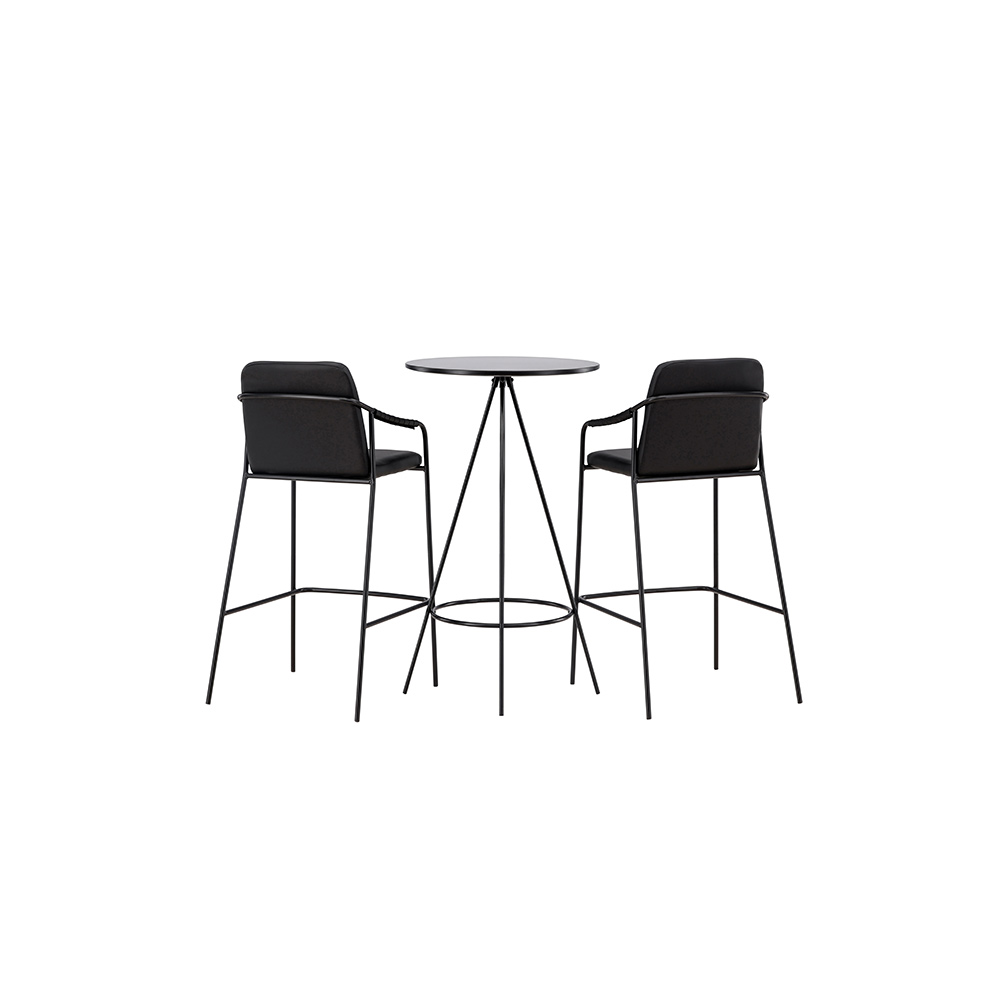 Matgrupp Venture Home Bistro Ø60 cm med 2 st Tvist stolar