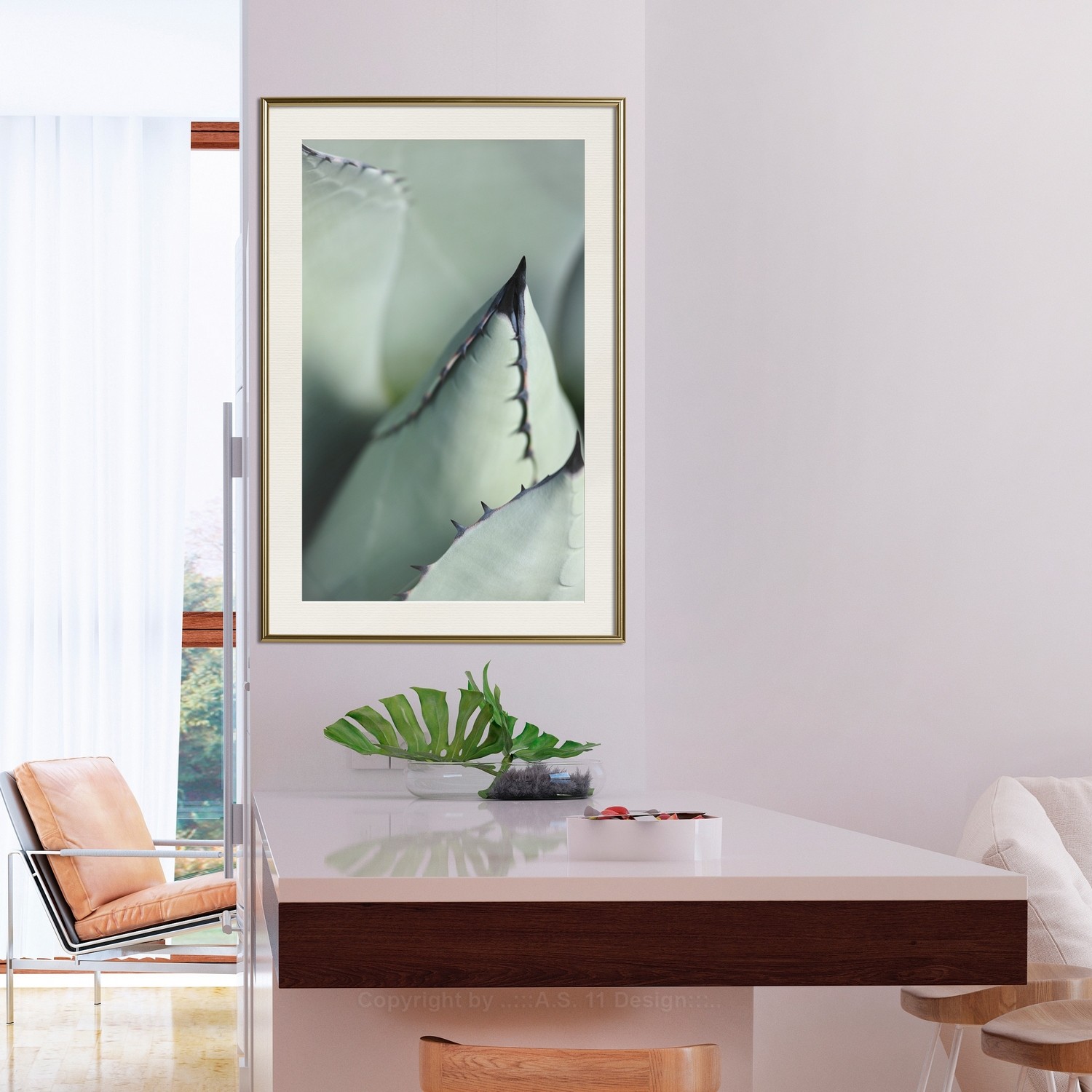Poster Artgeist Affisch Green Spikes