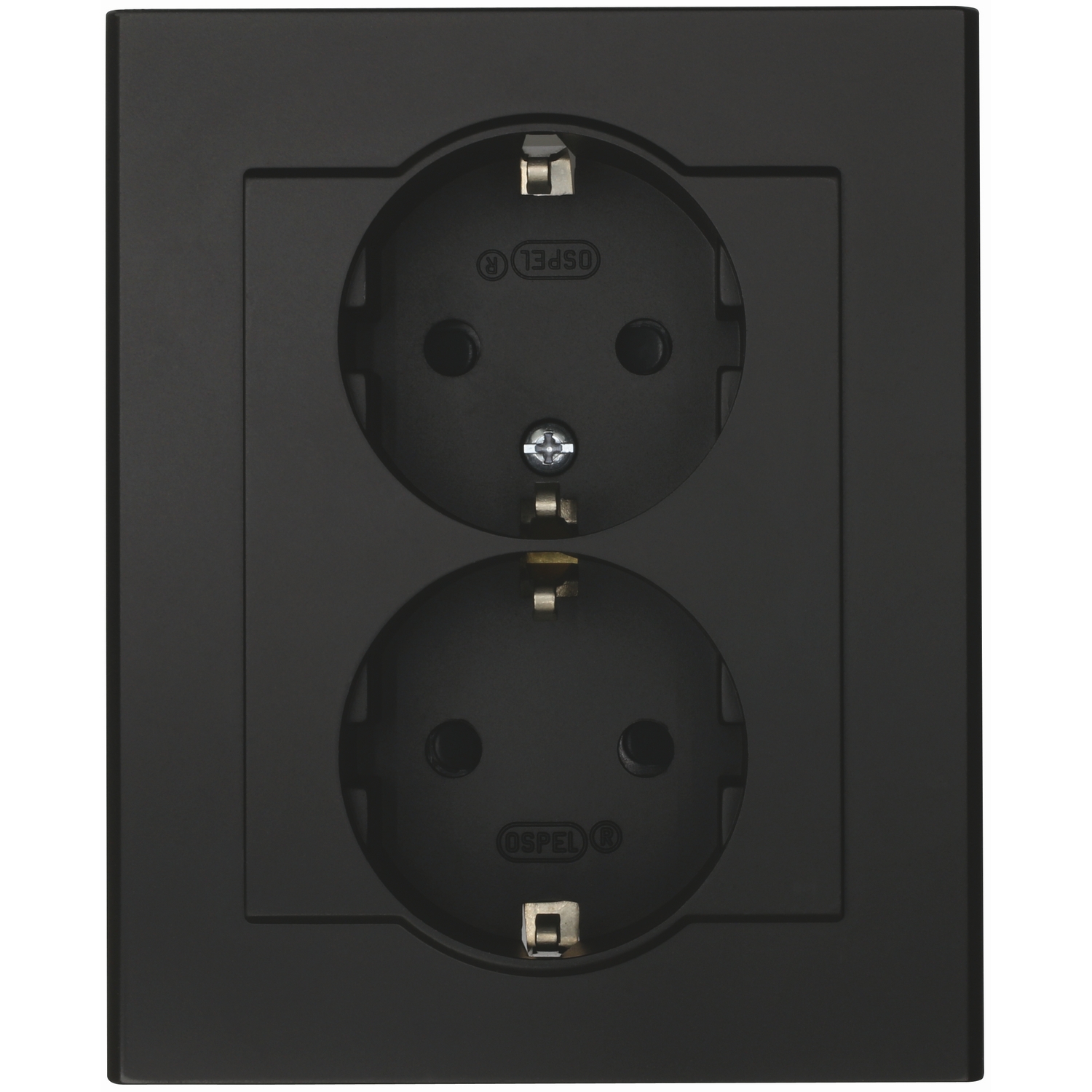 Vägguttag Malmbergs Optima 2-Vägs Mj Svart