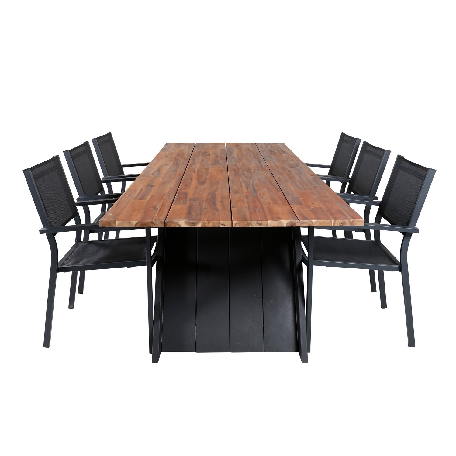 Matgrupp Venture Home Doni med 6 Curz Stapelbara Matstolar