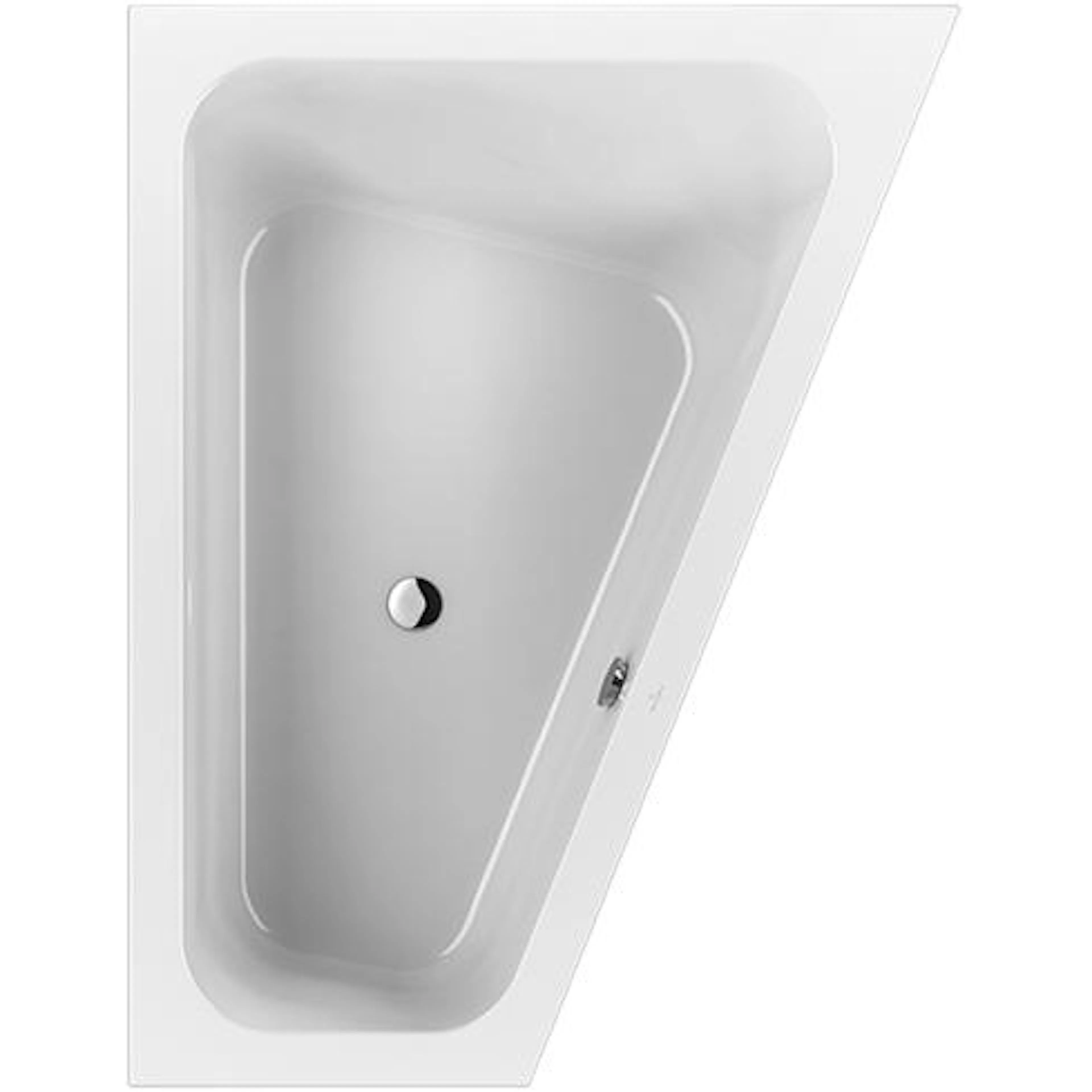 Badkar Villeroy & Boch Loop & Friends UBA175LFS9REV-01 Högermodell, Kantig insida