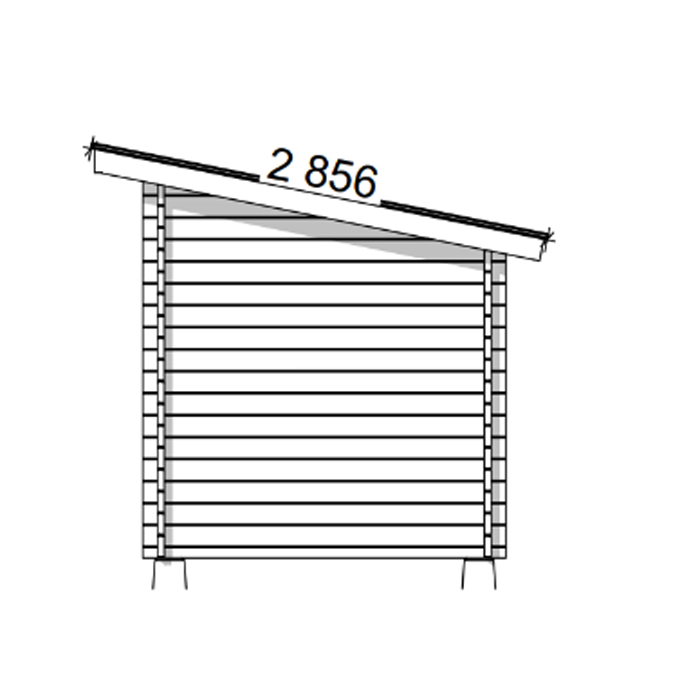 Timmerförråd LP Garden P-S (8m²) Pulpettak