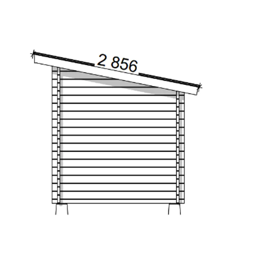 Timmerförråd LP Garden P-S (8m²) Pulpettak