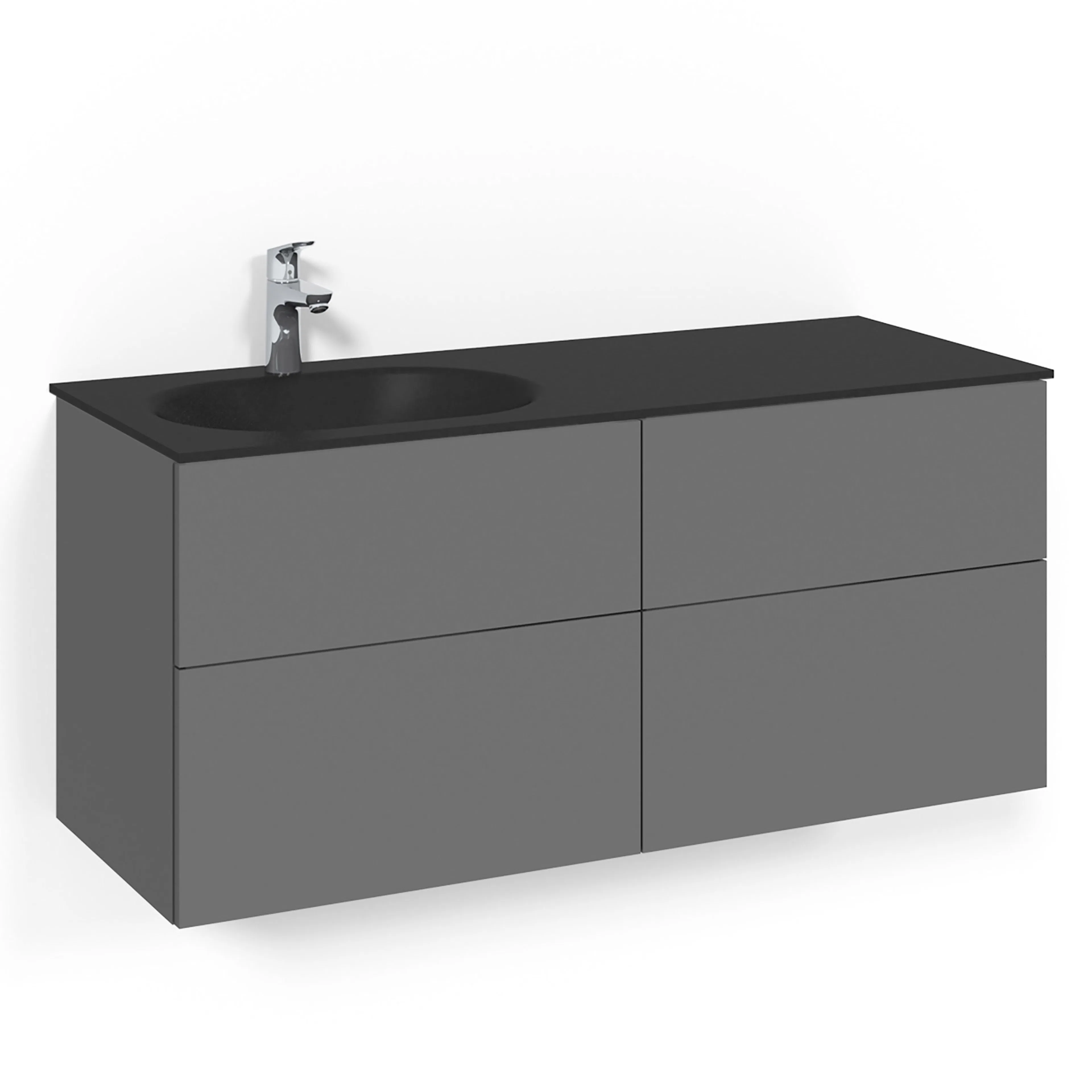 Tvättställsskåp Macro Design Crown Plain Med Glastvättställ