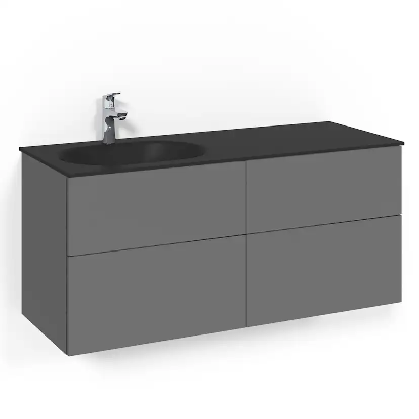 Tvättställsskåp Macro Design Crown Plain Med Glastvättställ