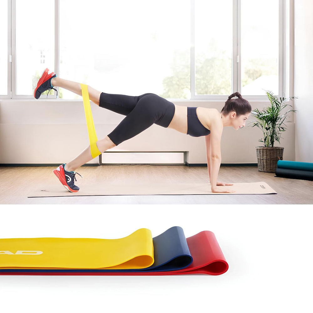 Elastiska Träningsband Head 3-Pack- Med Olika Nivåer Ideala För Motståndsträning I Alla Miljöer