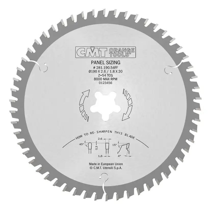 Formatsågklinga CMT Orange Tools TF Laminat/Spånskivor