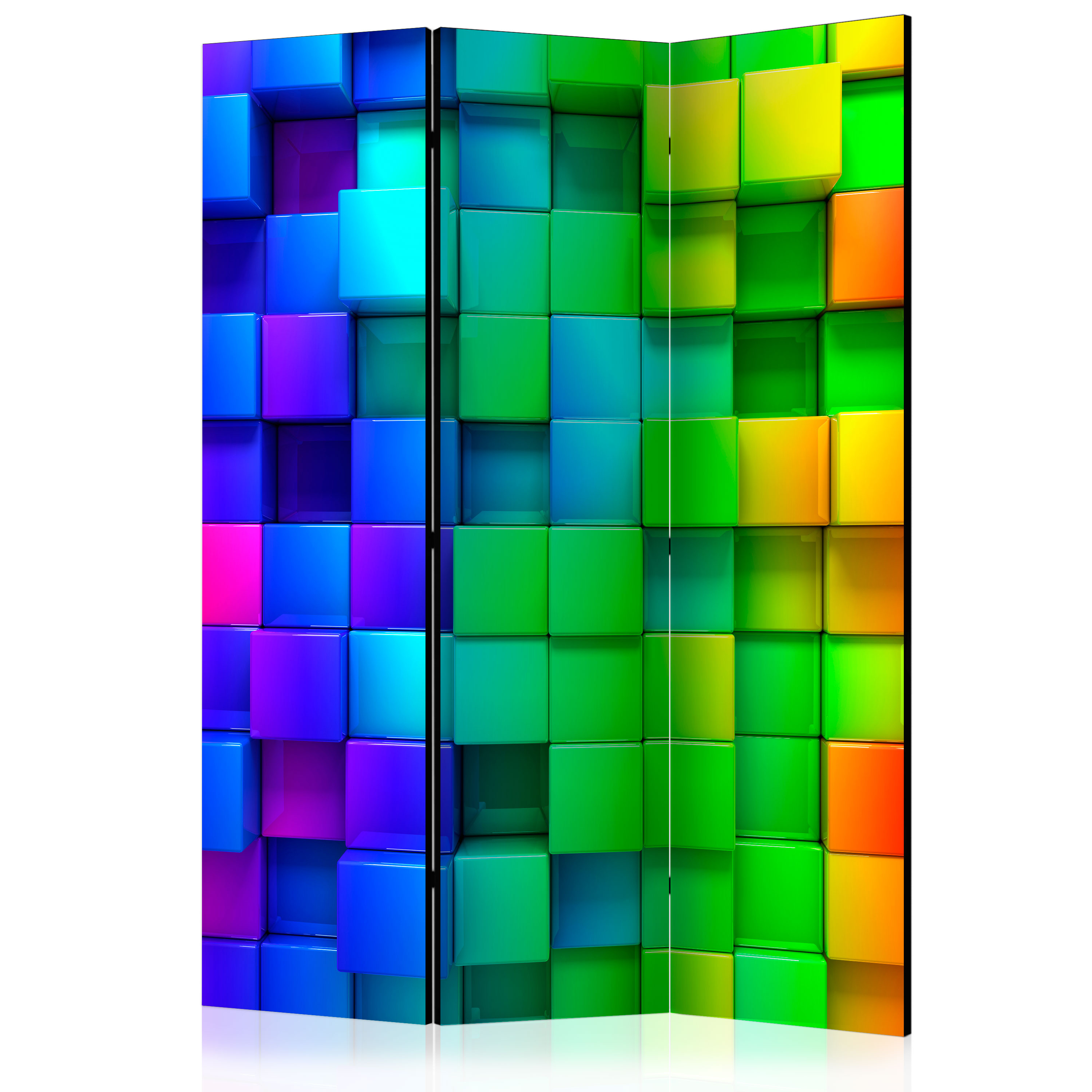 Rumsavdelare Skärmvägg Arkiio Colourful Cubes 135x172 cm