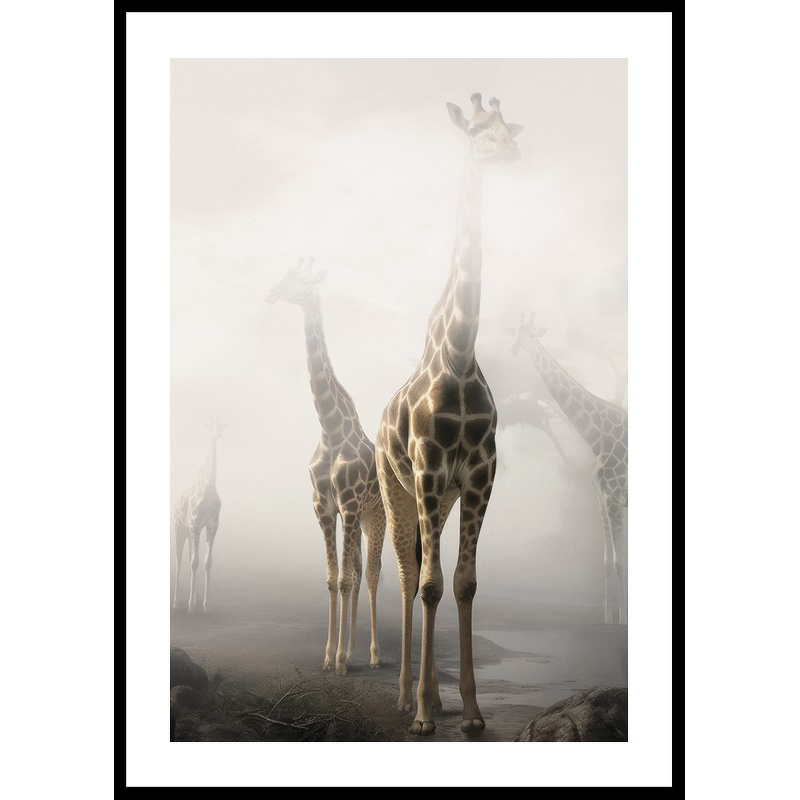 Poster Gallerix Giraffes Sky High
