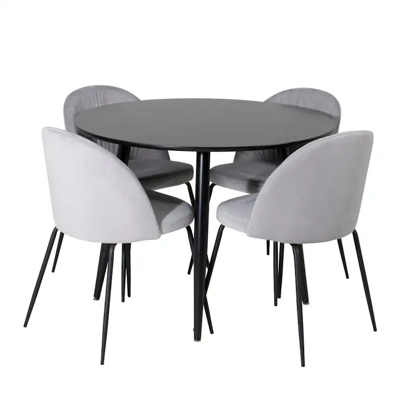 Matgrupp Venture Home Plaza med 4st Wrinkles Stolar