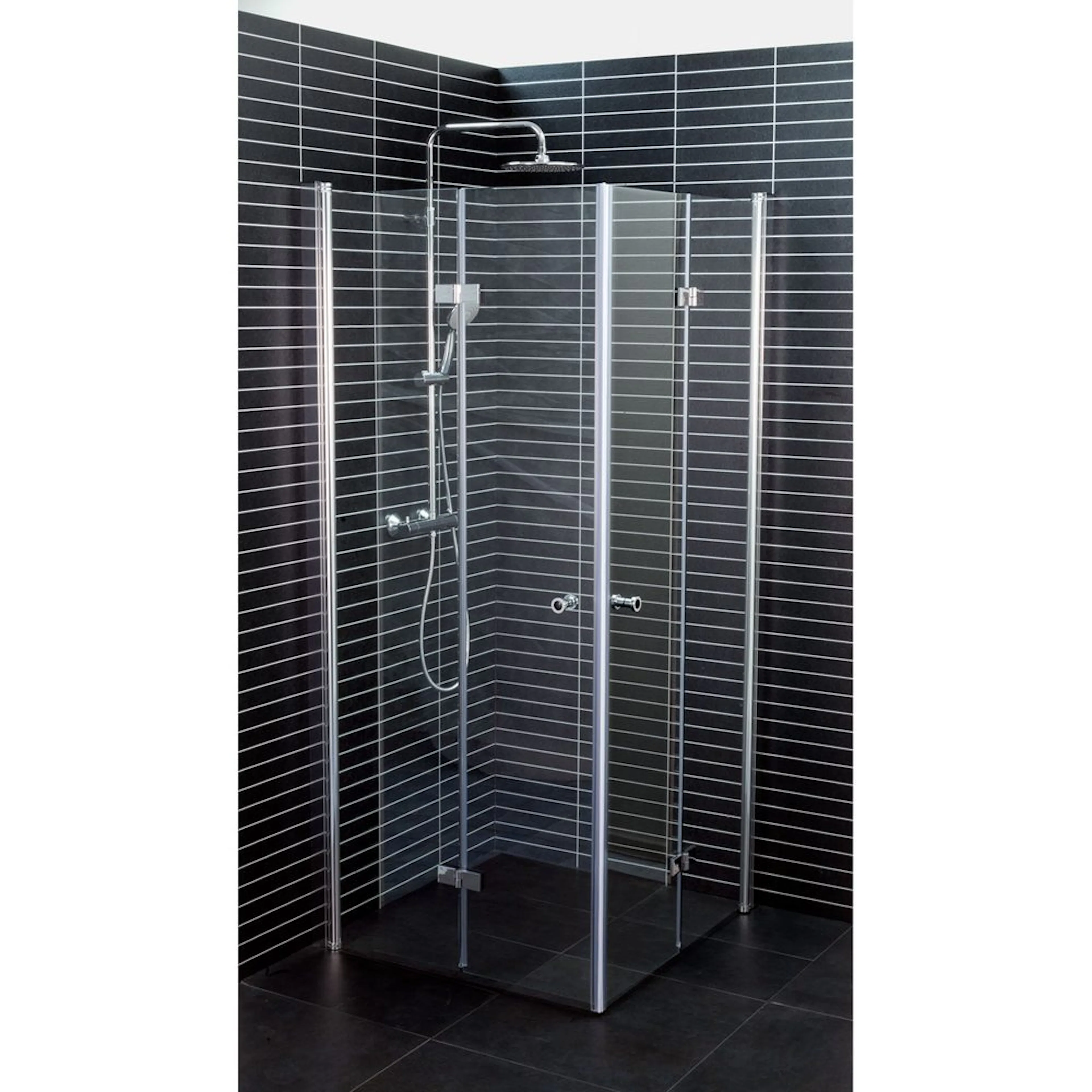 Duschhörn Arrow Twice Corner Klarglasx800x800xVänster: 800 mm, Höger: 800 mm
