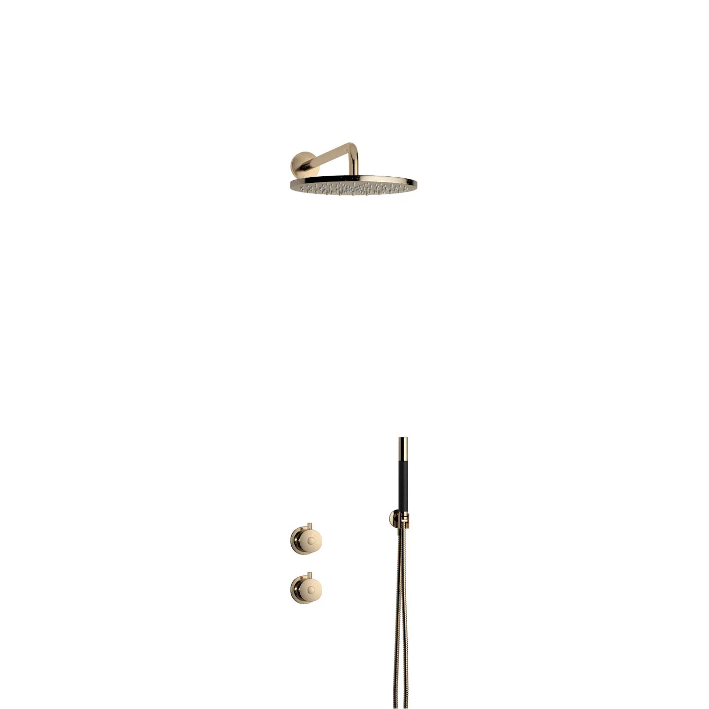 Takduschset Tapwell BOX7268 Round ED2 för Inbyggnad xPolerad Mässing