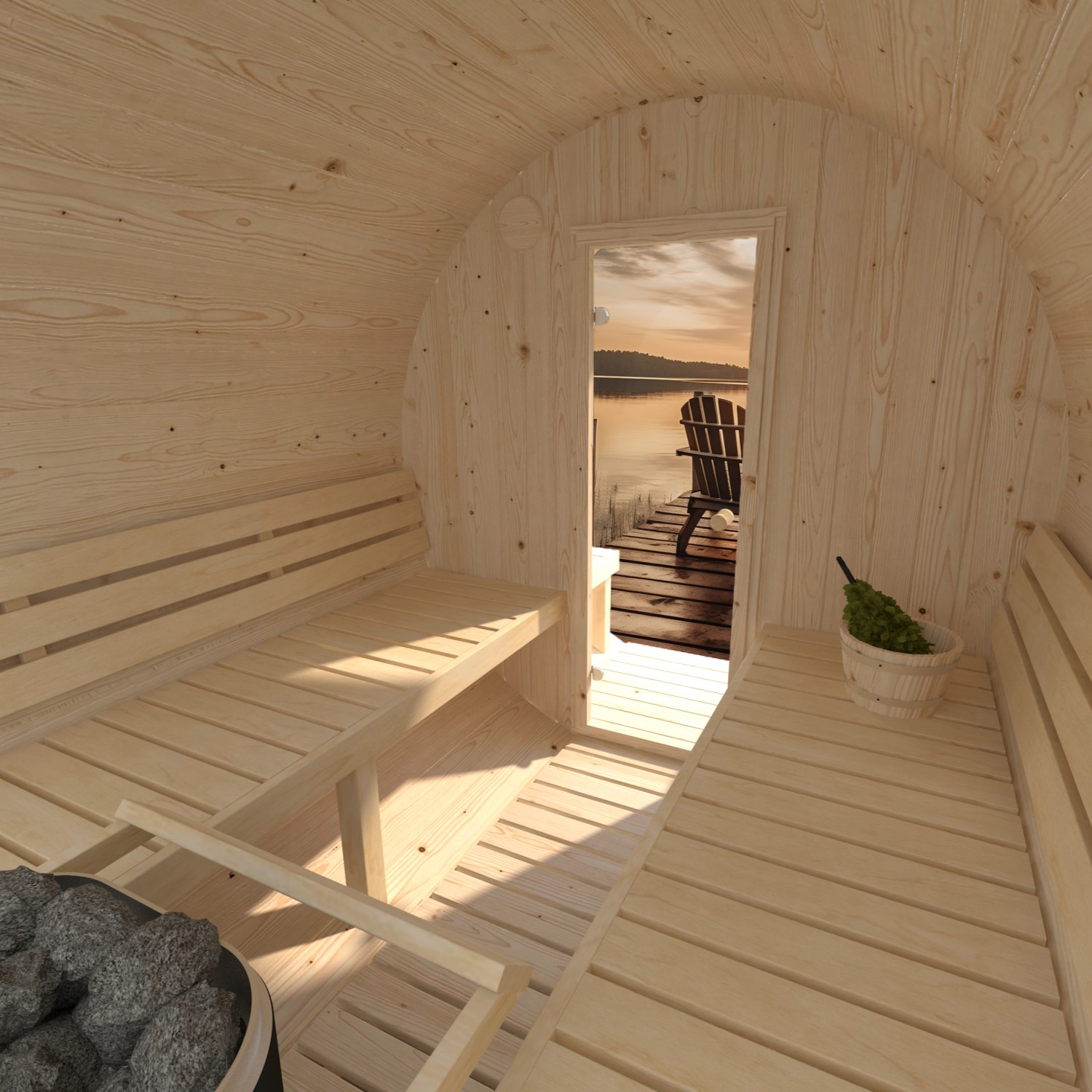 Bastutunna Palmako Anita 6,4 m² Byggsats i Trä