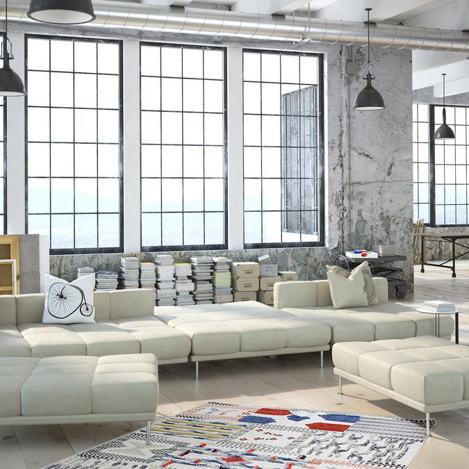 Handvävd matta D-sign Fingle Cuyaky Elfenben