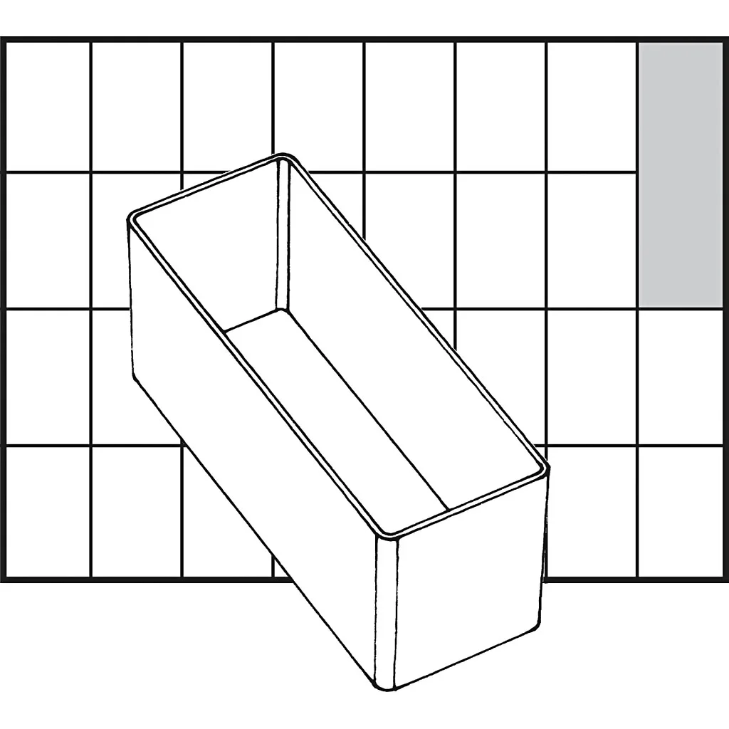 Lådinsats Raaco Nr. A9-2 H47 mm Stl 109x39 mm 1 St
