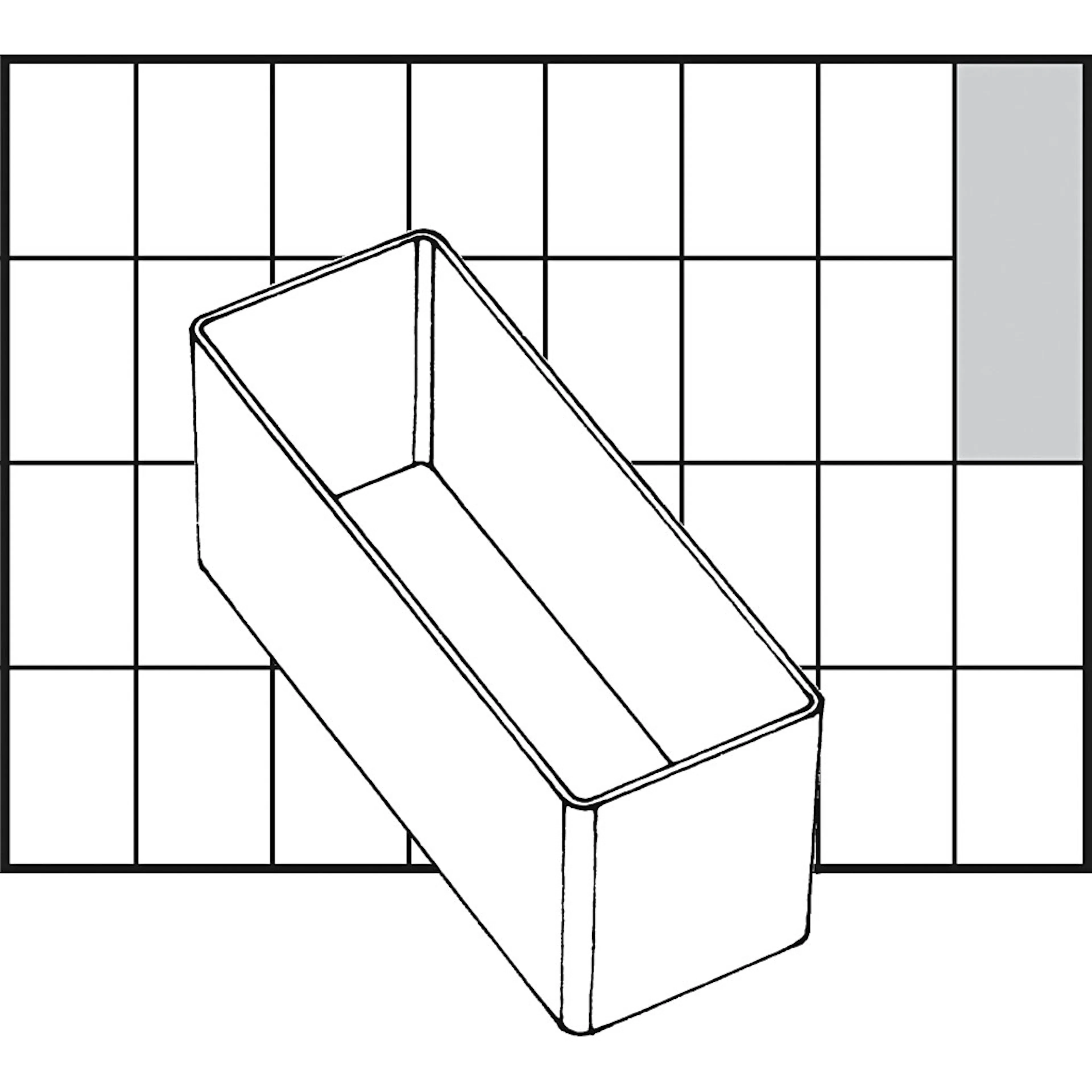 Lådinsats Raaco Nr. A9-2 H47 mm Stl 109x39 mm 1 St