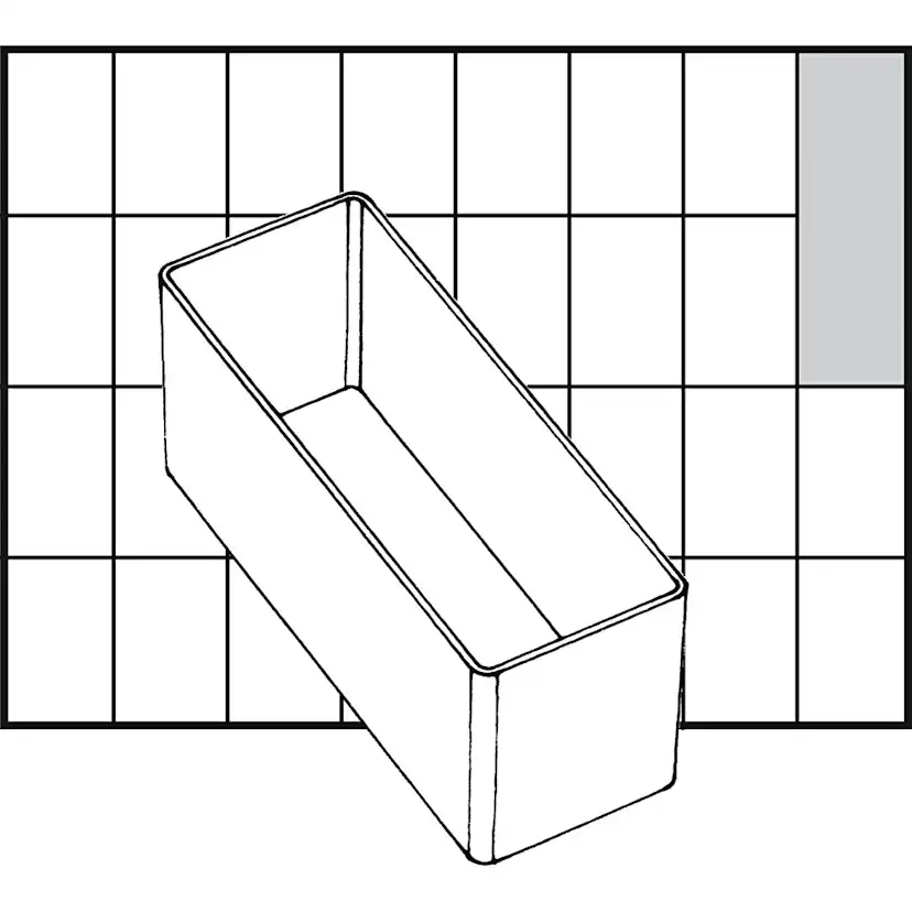Lådinsats Raaco Nr. A9-2 H47 mm Stl 109x39 mm 1 St