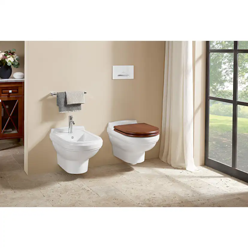 Spolknapp Villeroy & Boch ViConnect installationssystemen 92 Mattvit