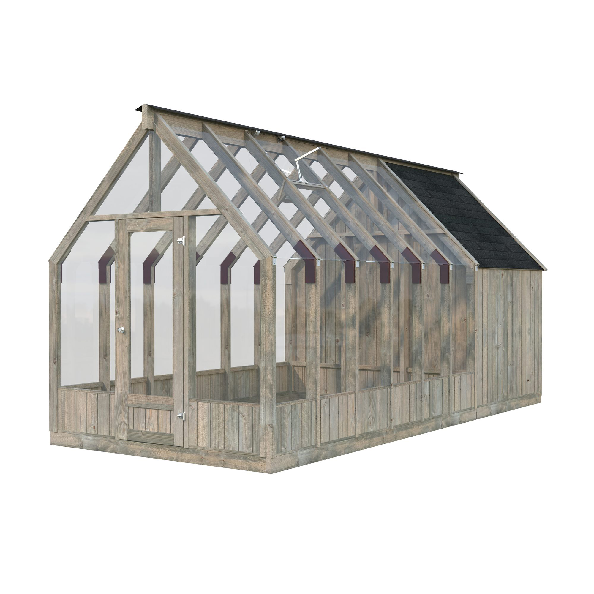 Växthus Palmako Emilia 13,1 m² (inv. 8,2+4,0 m²)