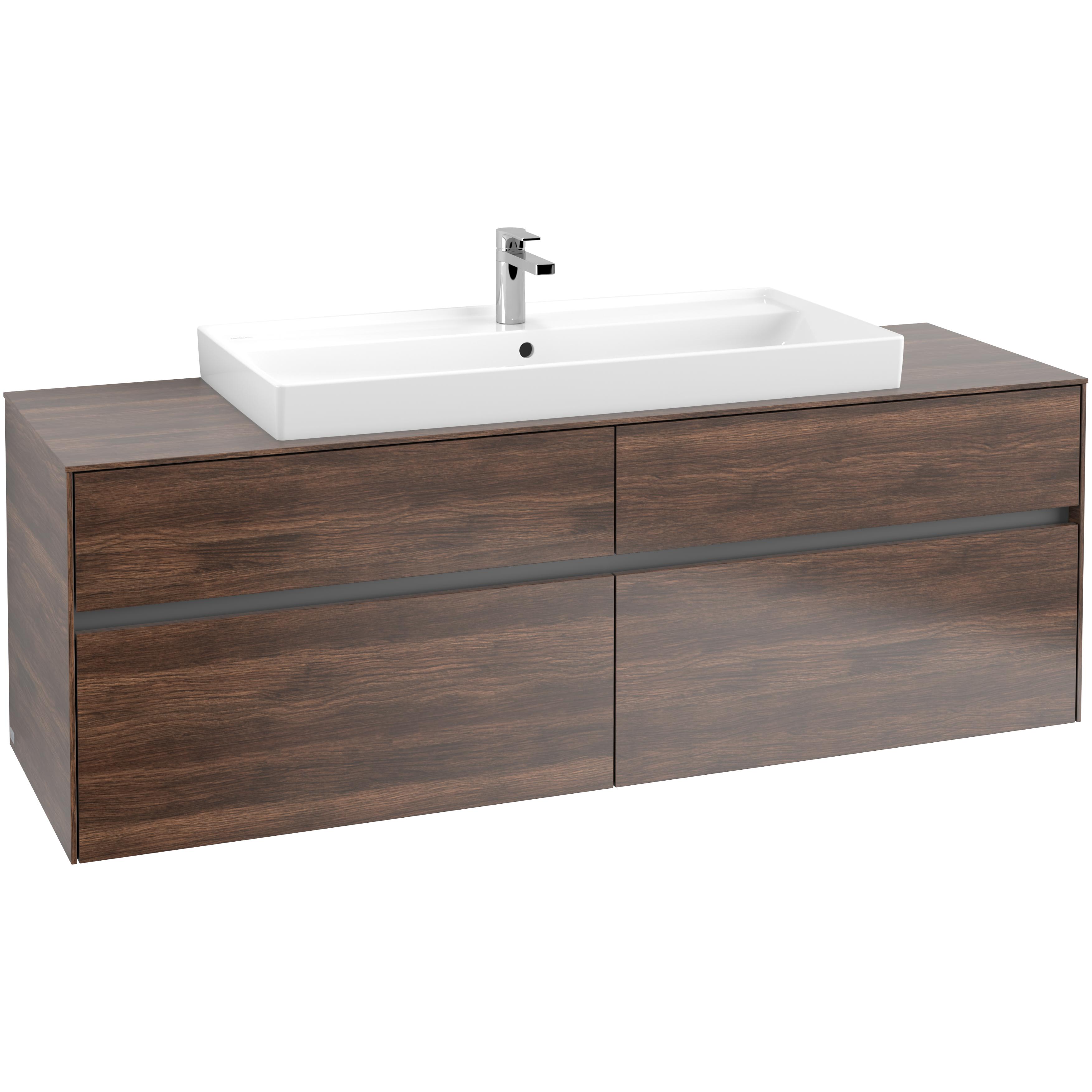 Tvättställsskåp Villeroy & Boch Collaro 160 cm med 4 Lådor för Ovanpåliggande Skåpstvättställ