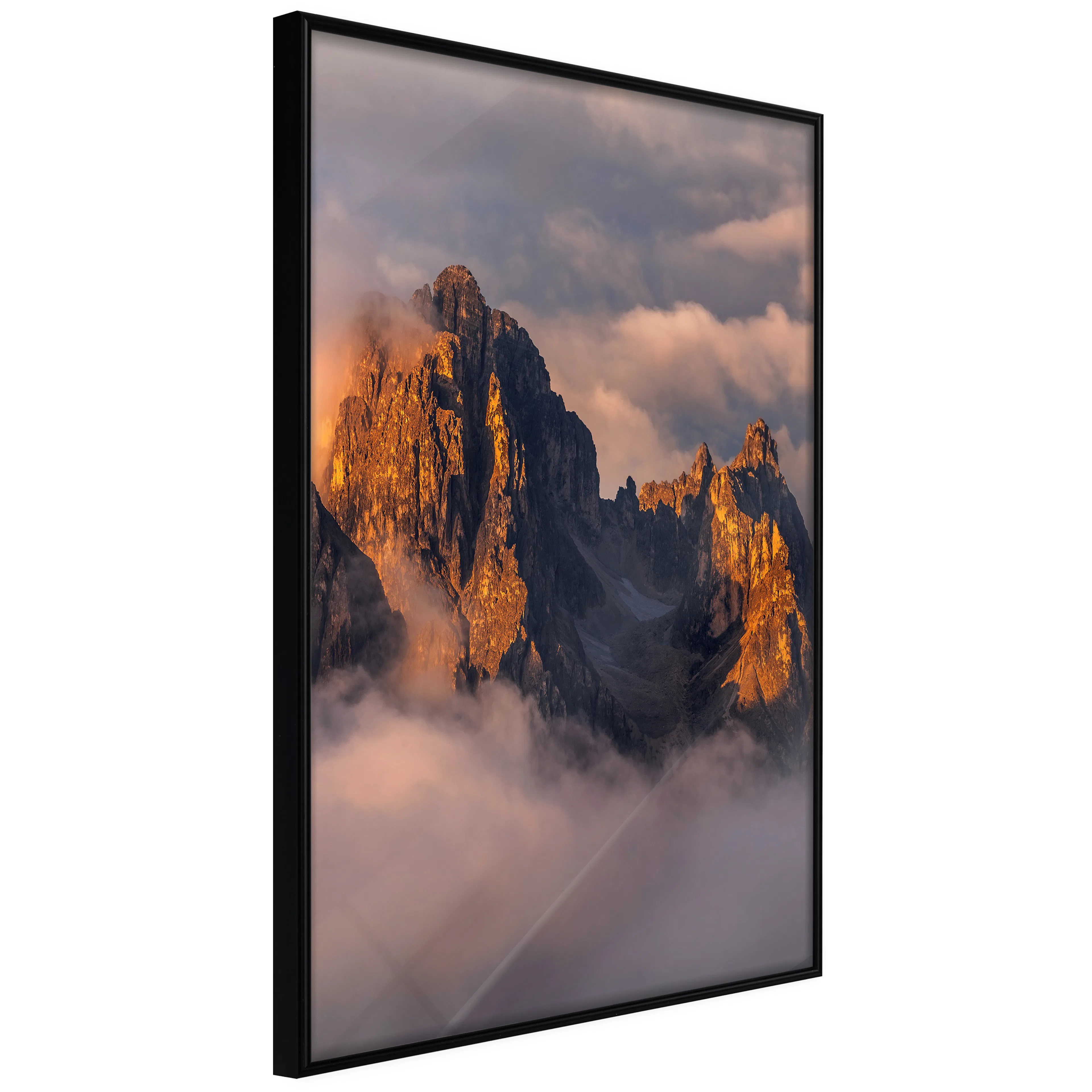 Affisch - Mountains in the Clouds [Poster] 20x30 Svart ram, 20x30 cm