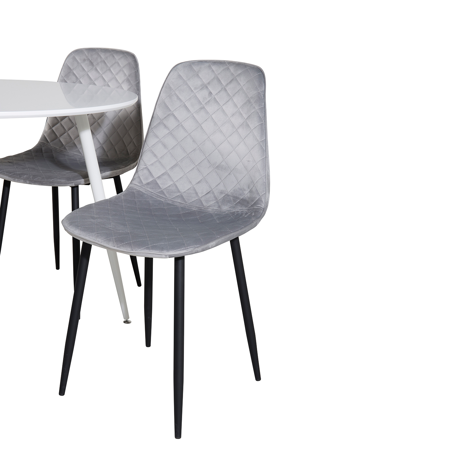 Matgrupp Venture Home Plake med 4 Phoi Stolar Sammet Runt