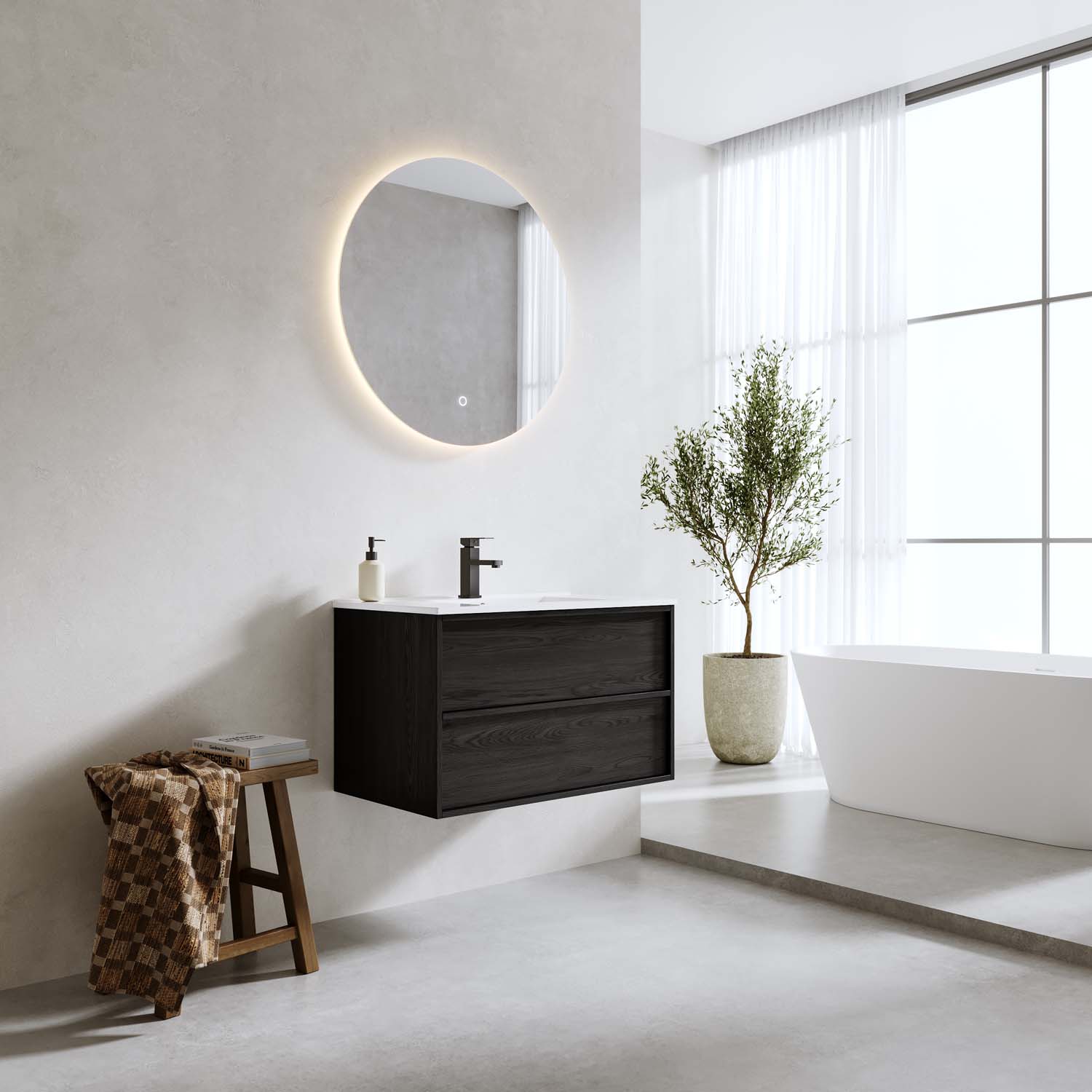 Tvättställsskåp Bathlife Charm med Tvättställ