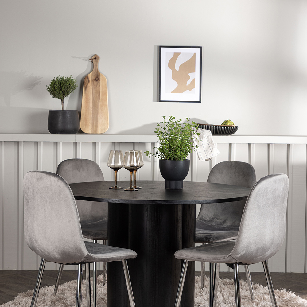 Matgrupp Venture Home Olivia Ø110 cm med 4 st Eva stolar