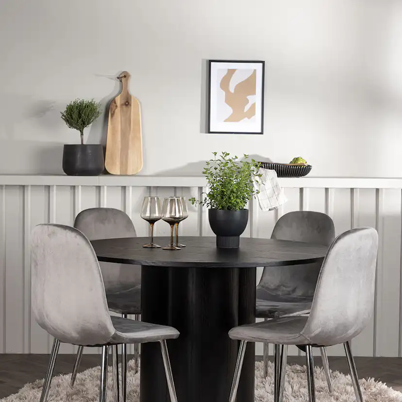 Matgrupp Venture Home Olivia Ø110 cm med 4 st Eva stolar