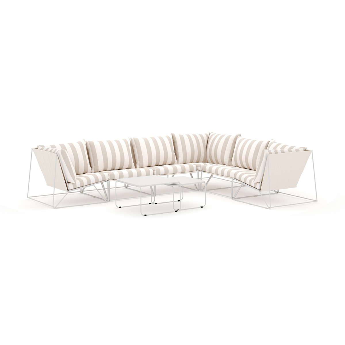Loungesoffa Comfort Garden Usteryd utomhus L-soffa 6-sits vändbar