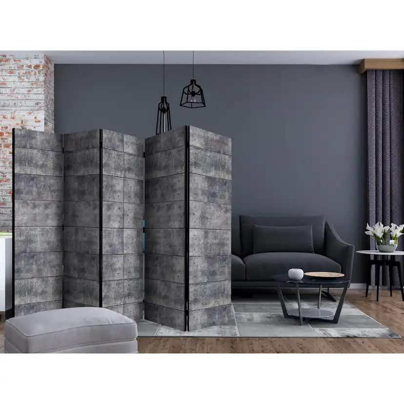 Rumsavdelare Skärmvägg Arkiio Concrete Fortress II 225x172 cm