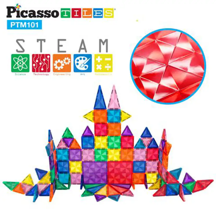 Magnetplattor Picasso Tiles 101 bitar Mini