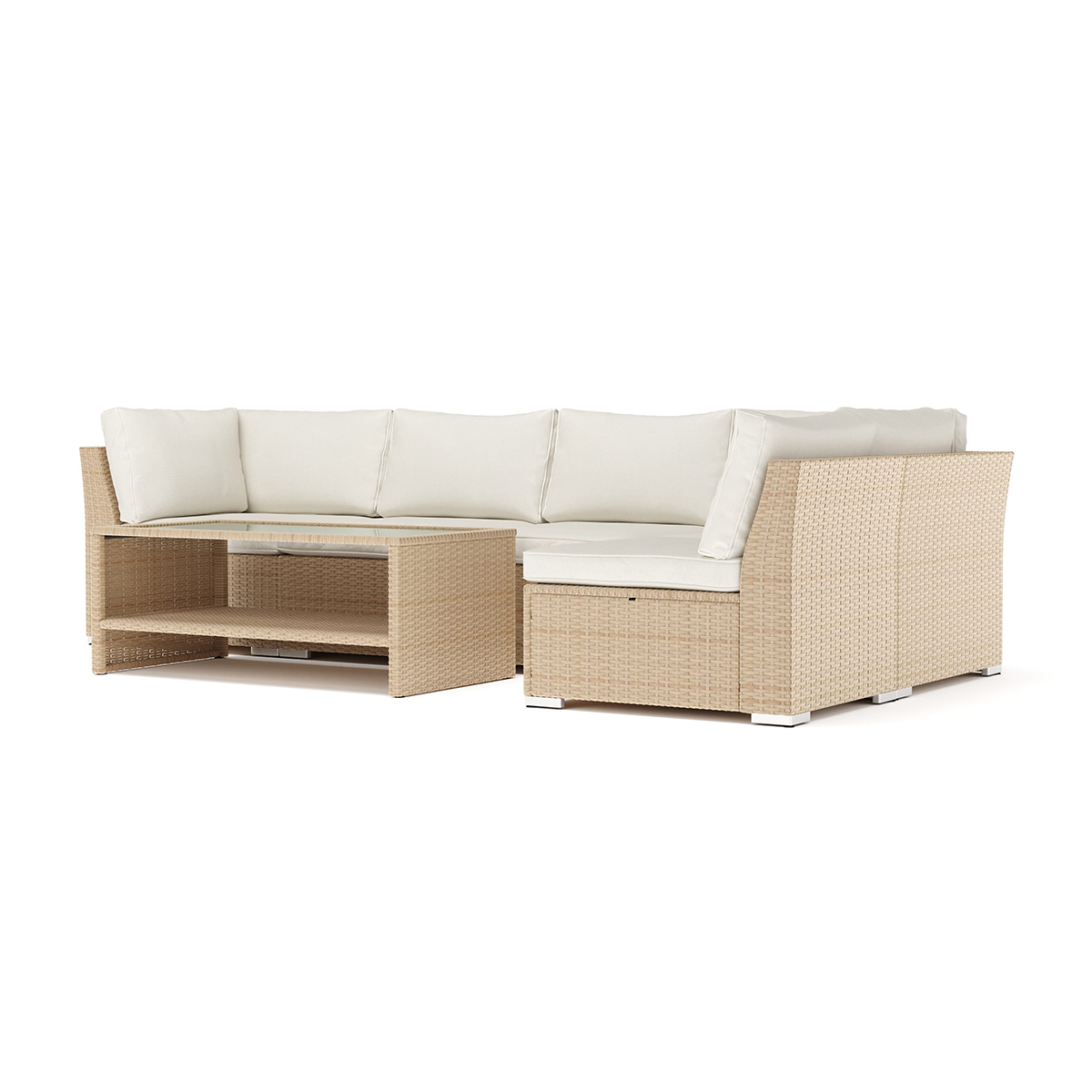 Loungesoffa Comfort Garden Wisconsin utomhus divansoffa 5-sits vändbar
