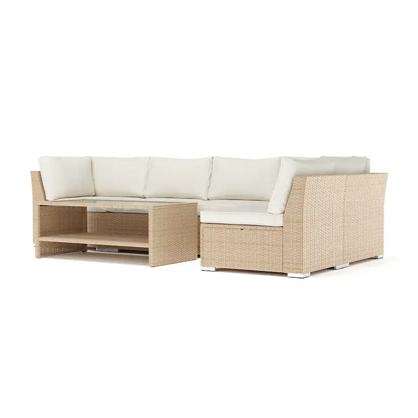 Loungesoffa Comfort Garden Wisconsin utomhus divansoffa 5-sits vändbar