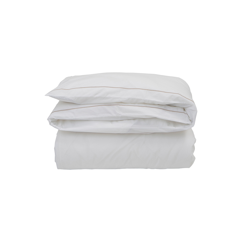 Hotel Percale påslakan 220x220 cm Vit/Ljusbeige
