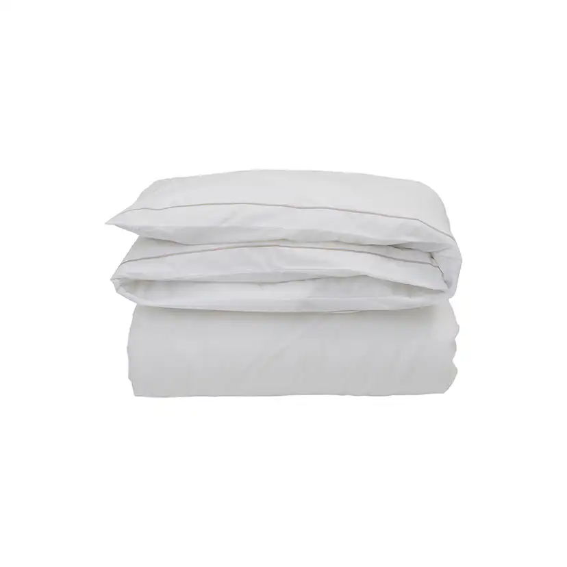 Hotel Percale påslakan 220x220 cm Vit/Ljusbeige