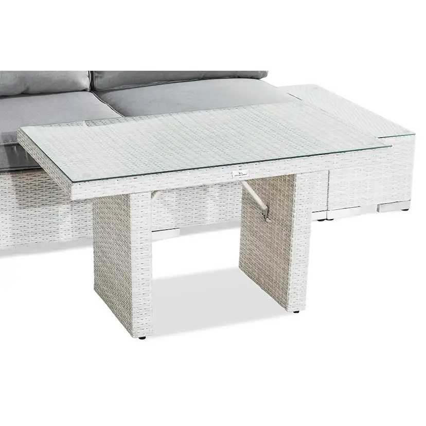 Loungegrupp Comfort Garden Bahamas 3-sits med Dubbla Avslut, Bord 100x60 och Utefåtölj Utomhus
