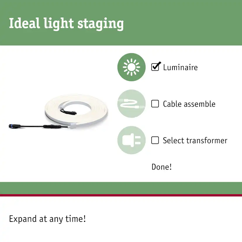 LED-strip Paulmann Smooth Plug & Shine Enkel strip 5m IP67 24V