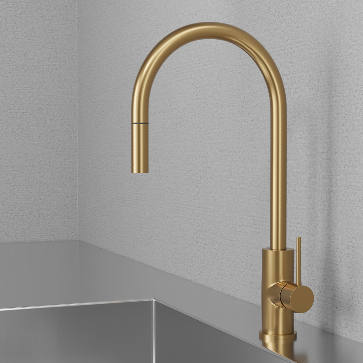 Köksblandare Scandtap Steel Accent med Utdragbar Pip