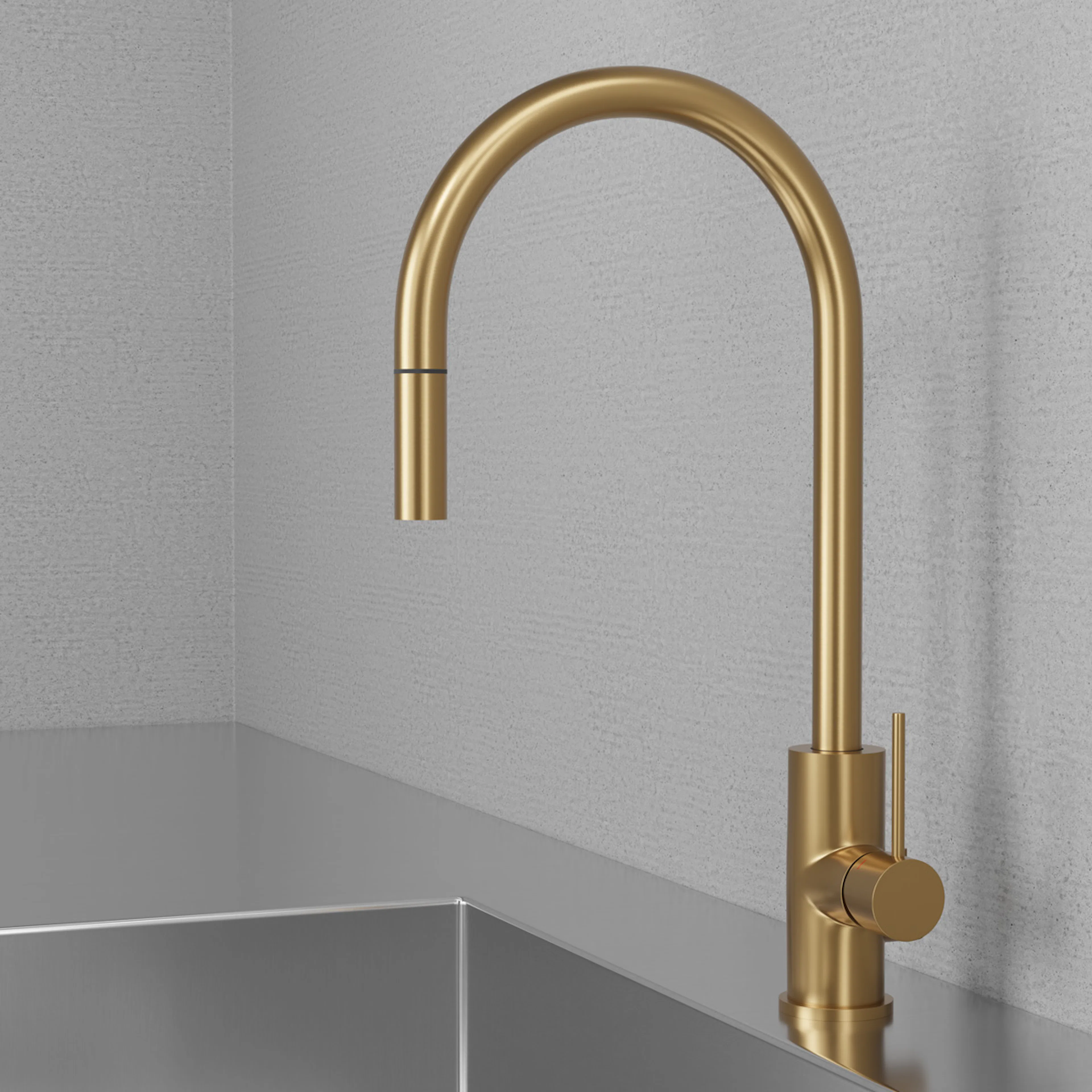 Köksblandare Scandtap Steel Accent med Utdragbar Pip