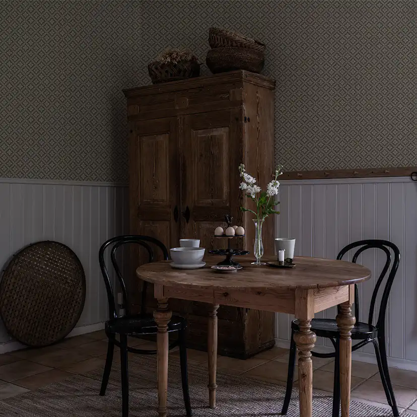 Tapet Duro Gammalsvenska Klassiker 1850-1950 Ingrid Svart 516-05