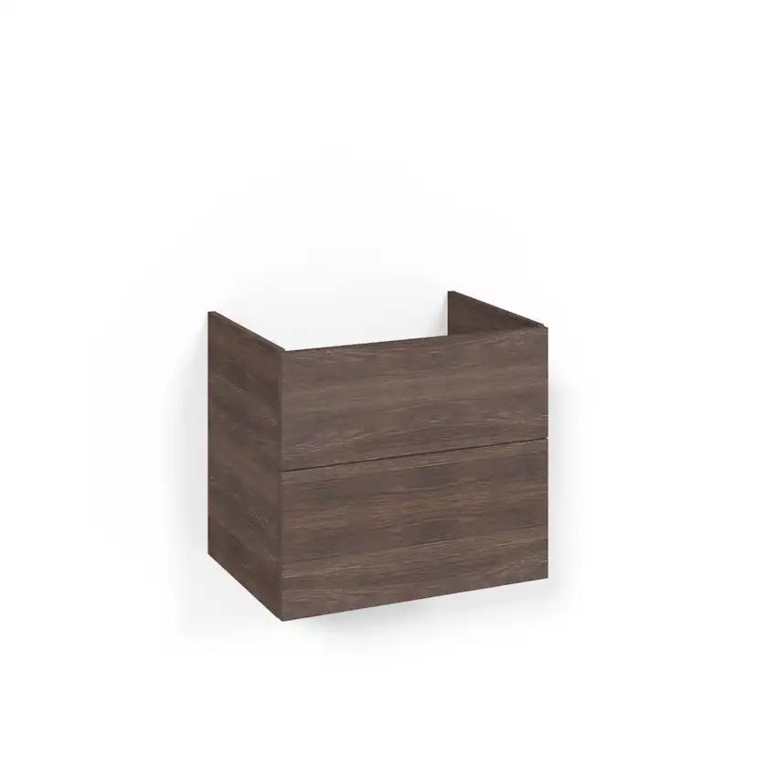 Crown Udel 60x45 Br.ask 2L Psh Bredd: 600, Brun Ek, Handtag: Push-Open