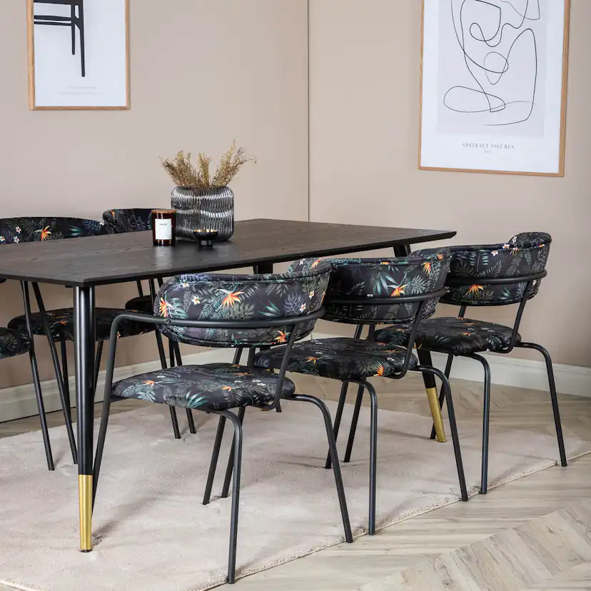 Matgrupp Venture Home Disa med 6 Aris Stolar Polyestertyg