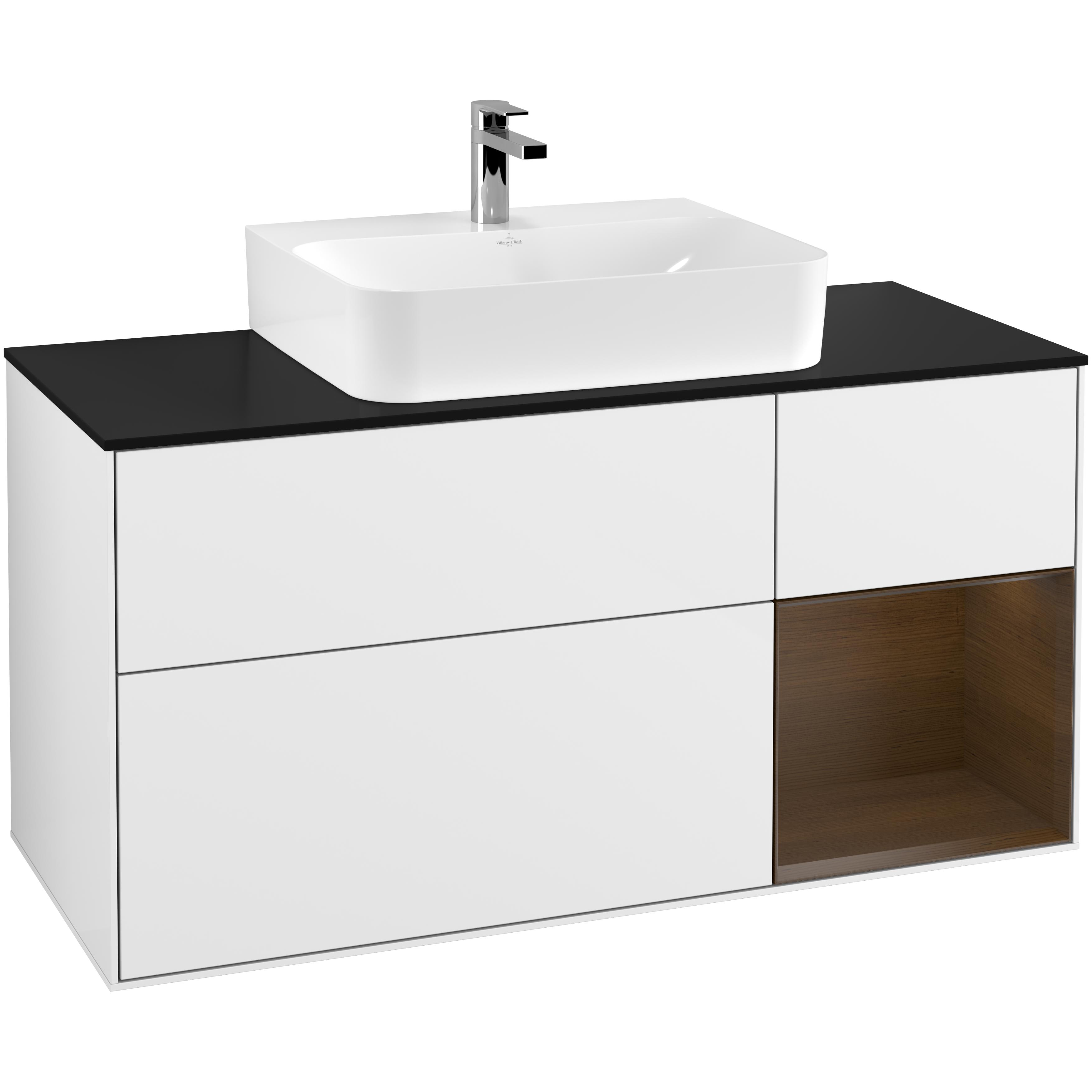 Tvättställsskåp Villeroy & Boch Finion med 3 Lådor Hylla och Bänkskiva för Centrerat Tvättställ