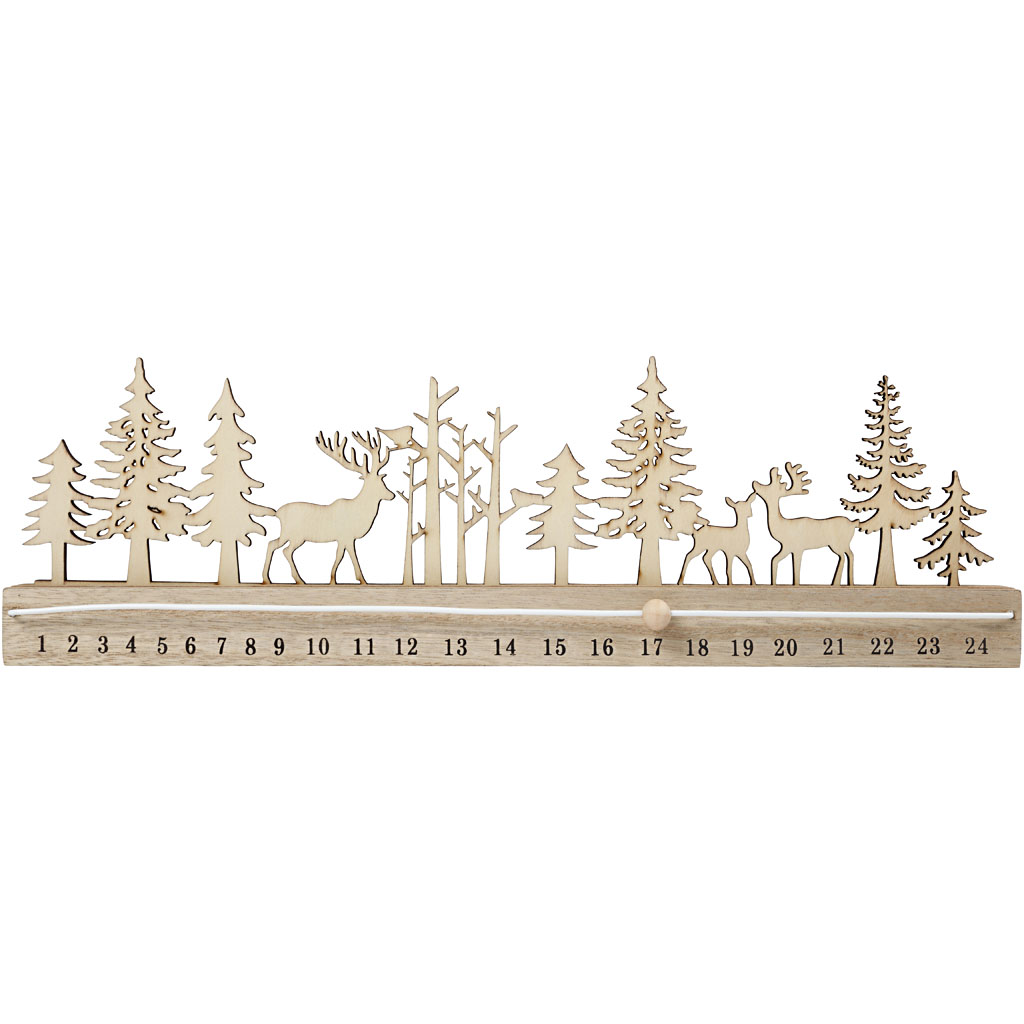 Julkalender Creativ Company 12x40x3,6 cm