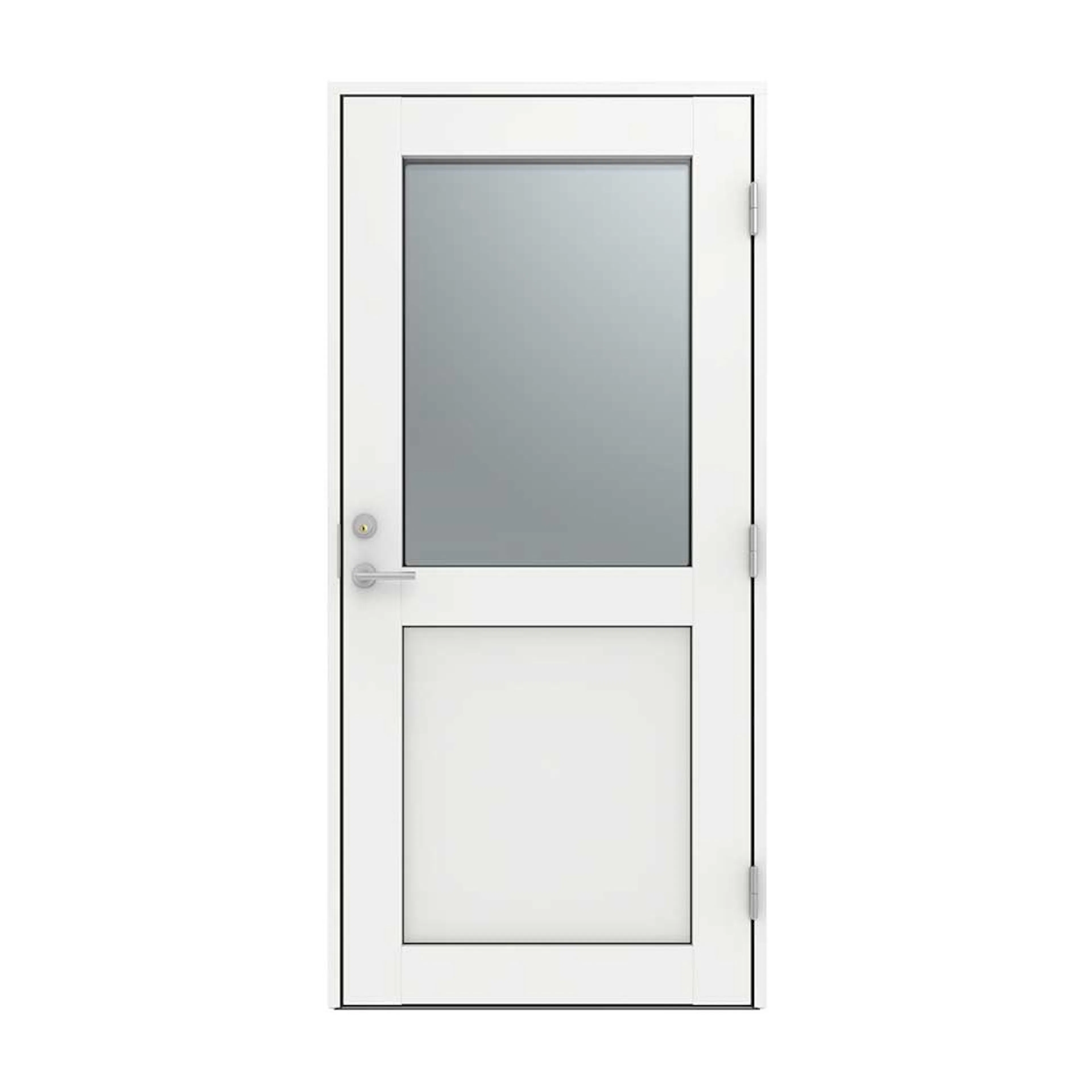 Altandörr Diplomat Vit Klarglas Aluminum