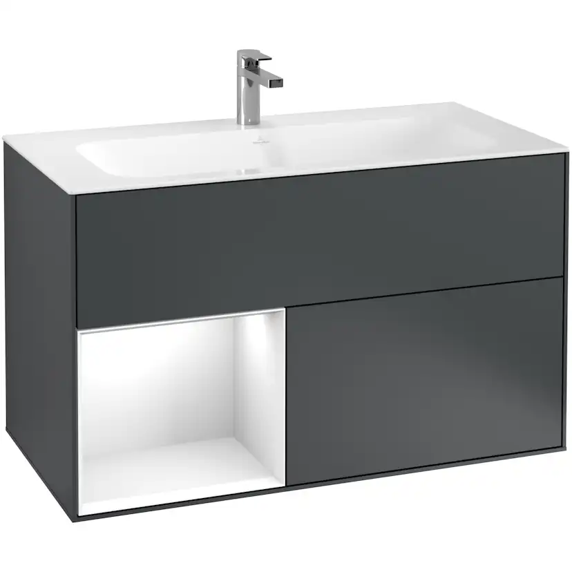 Tvättställsskåp Villeroy & Boch Finion med 2 Lådor och Hylla för Inbyggt Tvättställ