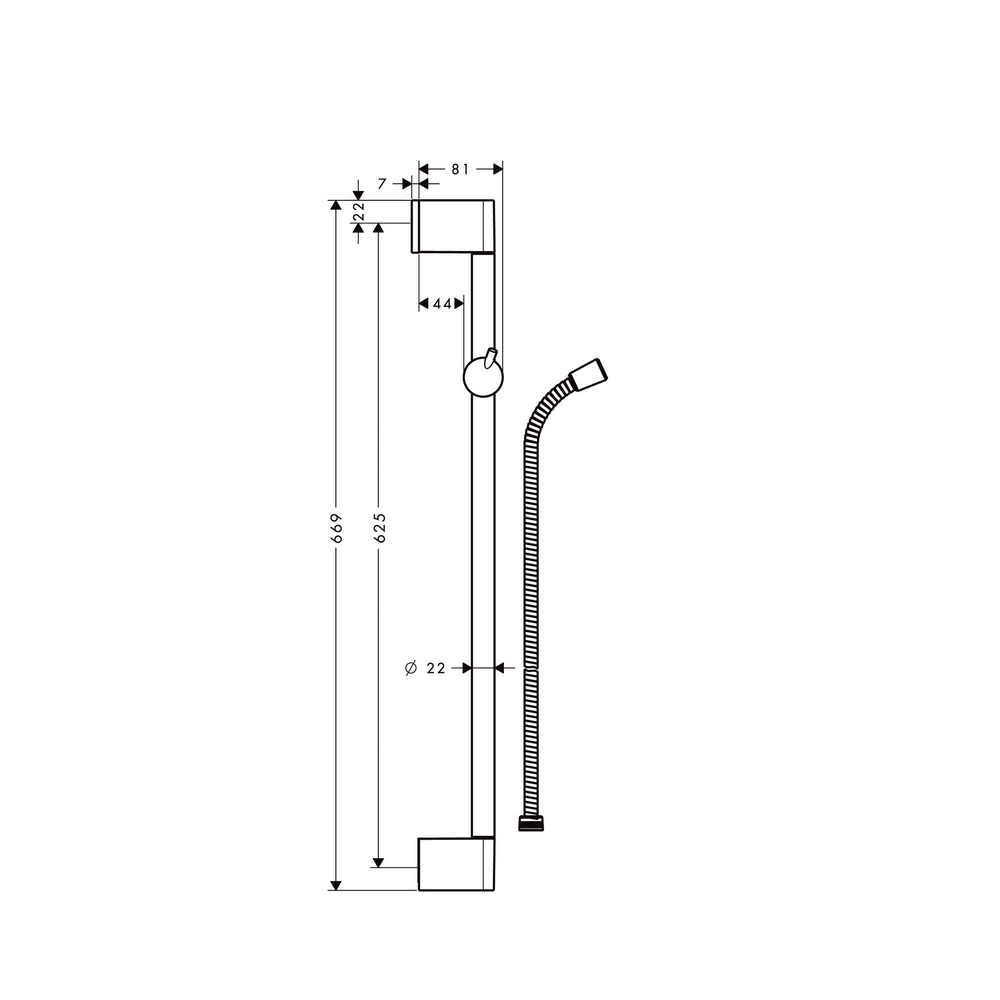 Duschstång Hansgrohe Crometta med Duschslang